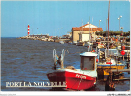 AJDP5-11-0546 - PORT LA NOUVELLE - L'entrée Du Port Et La Jetée De La Rive Droite  - Port La Nouvelle