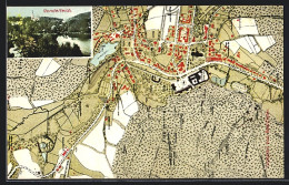 AK Bad Elster, Landkarte, Gondelteich  - Carte Geografiche