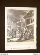 Mattino, 1738 William Hogarth Stampa Popolare Inglese Inghilterra - Autres & Non Classés