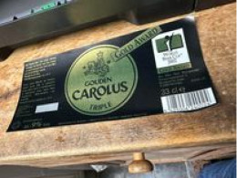 Gouden Carolus Triple Label Etiket Gold Award World Beer Cup 2002 - Alcohols & Spirits