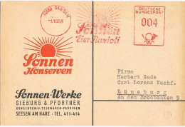 Maschinenfreistempel Konservendosen Sonnenwerke Seesen 1953 - Máquinas Franqueo (EMA)