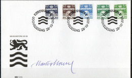 Martin Mörck. Denmark 2005. Wavy Lines. Michel 1412 - 1416 FDC. Signed. - FDC