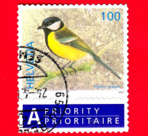 SVIZZERA - Usato - 2007 - Fauna -  Uccelli - Cinciallegra (Parus Major) - 100 - Usados