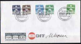 Martin Mörck. Denmark 2005. Wavy Lines. Michel 1412 - 1416 Cover With Special Cancel. Signed. - Brieven En Documenten