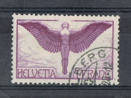 Schweiz 191 X, 1 Fr. Flugpost 1924, Gewöhnliches Papier - Used Stamps