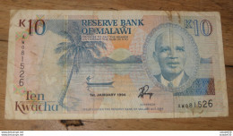 MALAWI : 10 Kwacha 1994 ......... PHI ...... E2-67b - Malawi