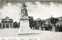 FRANCE - Paris - Les Tuileries - Vue Sur La Statue De "Quand Même" - Animé - Vue Générale - Carte Postale Ancienne - Statue