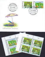 Luxembourg - Luxemburg -  FDC   2004   2 Blocs à 4    MNH**   Europa 2004  " Vacances " - FDC