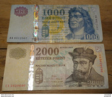 HONGRIE : 1000 Et 2000 Forint........ PHI ...... E2-72 - Ungheria