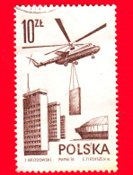 POLONIA - POLSKA - Usato - 1976 - Aerei Moderni - Elicottero Da Trasporto Mi-6 - 10 Zl - Gebraucht