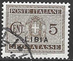 LIBIA - 1934 - SEGNATASSE - CENT. 5 - USATO (YVERT 12 - MICHEL 12 - SS 12) - Libya