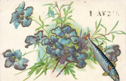 FETES ET VOEUX - 1er Avril - Un Poisson Caché Dans Le Bouquet De Fleurs - Colorisé - Carte Postale Ancienne - Erster April