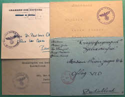 Allemagne, WW2 - Lot De 4 Enveloppes - (A1075) - Covers & Documents