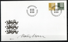 Martin Mörck. Denmark 2006. Coat Of Arms. Michel 1421 - 1422 FDC. Signed. - FDC