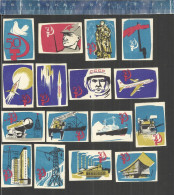 50 YEARS OF THE SOVIET FATHERLAND SPACE & ECONOMIC DEVELOPMENT -  USSR URSS  SOUVENIR MATCHBOX LABELS 1967 - Boites D'allumettes - Etiquettes