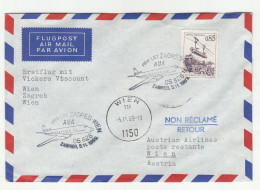 Yugoslavia 1969 AUA Zagreb-Wien First Flight Cover  B240401 - Other (Air)