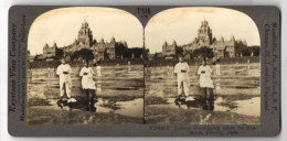 Stereo-Fotografie Keystone View Co., Meadville, Ansicht Bombay, Parsees Worshipping Befor The New Moon  - Photos Stéréoscopiques
