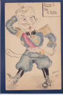 CPA Bursky Stanislas Satirique Caricature Dessin Original Fait Main Par Bursky Non Circulé Serbie Royalty - Serbien