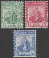 Trinidad & Tobago. 1913-23 Britannia. 3 Used Values To 2½d. Mult Crown CA W/M SG 149etc. M4029 - Trinidad Y Tobago