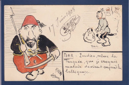 CPA Bursky Stanislas Satirique Caricature Dessin Original Fait Main Par Bursky Circulé Turquie Russie - Turkey