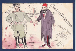 CPA Bursky Stanislas Satirique Caricature Dessin Original Fait Main Par Bursky Circulé Turquie Russie Arménie - Turkey