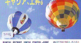 Telecarte JAPON * (2148) BALLON * MONTGOLFIERE - Hot Air Balloon * Aerostato * Heißluft PHONECARD JAPAN - - Deportes