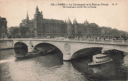 FRANCE - Paris - La Conciergerie Et Le Pont Au Change - A P - Vue Sur Le Pont - Animé - Carte Postale Ancienne - Andere Monumenten, Gebouwen