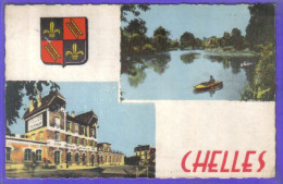 Carte Postale 77. Chelles Bournay  La Gare    Très Beau Plan - Chelles