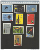 CONQUEST OF SPACE  ROCKET ATLAS AVION X15 SATELITTE SATELITE SATELLITE SPUTNIK PLANETE ESPACE MATCHBOX LABELS YUGOSLAVIA - Boites D'allumettes - Etiquettes