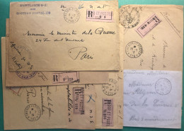 France WW1 - Lot De 4 Enveloppes Et 3 DEVANTS - (A1087) - WW I
