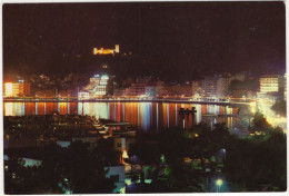 103 -  Palma De Mallorca - Vista Nocturna De La Bahia Y Del Castillo De Bellver - (Baleares, Espana/Spain) - Palma De Mallorca