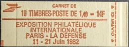 2102 C5 Conf. 6 Carnet Fermé Sabine 1.40F Rouge - Modernes : 1959-...