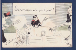 CPA Bursky Stanislas Satirique Dessin Original Fait Main Par Bursky Circulé Cochon Pig Allemagne Angleterre Russie - Cochons