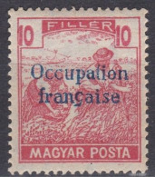 Hongrie Arad 1919 N° 44 NMH ** Moissonneurs Variété 10 Décalé Touche Le Cadre (A8) - Unused Stamps