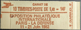 2102 C5 Conf. 6 Daté 4/ 31.7.80 Carnet Fermé Sabine 1.40F Rouge - Modernos : 1959-…