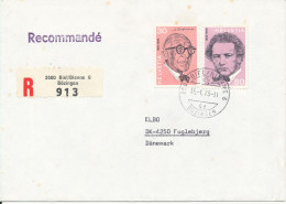 Switzerland Registered Cover Sent To Denmark Biel/Bienne 6 Bözingen 15-1-1973 - Covers & Documents