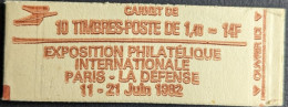 2102 C5 Conf. 6? Daté 6/ 14.4.81 Carnet Fermé Sabine 1.40F Rouge - Modernes : 1959-...