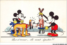 CAR-AANP10-DISNEY-0920 - MICKEY MOUSE - Mickey - Minnie - Pluto Et Le Lapin - Disneyland