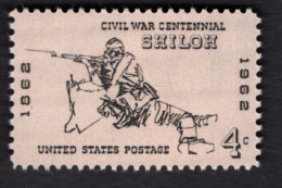 202748049  1961 SCOTT 1179 (XX) POSTFRIS MINT NEVER HINGED  -  CIVIL WAR CENTENNIAL - RIFLEMAN AT BATTLE OF SHILOH - Nuovi