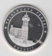 KOCAELI  ,LIGHTHOUSE ,YELKENKAYA FENERI , COMMEMORATIVE , SILVER COIN ,2018  ,TURKEY - Turkey