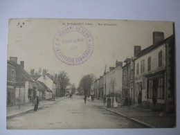 Cpa...St-Florent...(cher)...rue D'issoudun...1914/18...animée...(cachet . 3e Régiment Du Génie . Compagnie 217.).. - Saint-Florent-sur-Cher