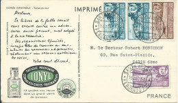 FERNANDO POO CARTE BIOMARINE IONYL 50c SANTA ISABEL POUR PARIS DE 1953  LETTRE COVER - Fernando Po