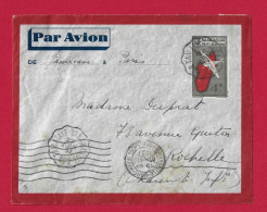 !!! MADAGASCAR, LETTRE PAR AVION DE TAMATAVE POUR LA FRANCE DE JUIN 1937 - Posta Aerea