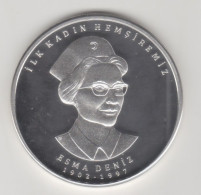 FIRST FEMALE NURSE,NURSE  , ESMA DENIZ, , COMMEMORATIVE , SILVER COIN ,2015  ,TURKEY - Türkei