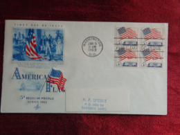 1963 - FDC - U.S.A., AMERICAN FLAG - Collections (sans Albums)
