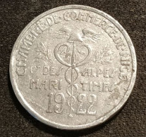 FRANCE - ALPES MARITIMES - 5 CENTIMES 1922 - MONNAIES DE NECESSITE - Chambre De Commerce - Monetary / Of Necessity
