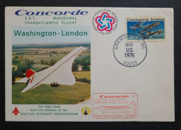 Concorde,  Vol WASHINGTON- PARIS  Le 25/5/1976. - Concorde