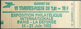 2155 C2 Conf. 5 Daté 6/ 14.10.81 Carnet Fermé Sabine 1.60F Rouge - Moderne : 1959-...