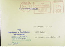 DDR: Brief Mit AFS Deutsche Post =015= LEIPZIG 4.5.81 "VEB FLEISCHEREI- U GROSSKÜCHENAUSRICHTUNGEN 703 LEIPZIG KANTSTR." - Máquinas Franqueo (EMA)