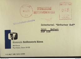 DDR: Brief Mit AFS Deutsche Post =015= RIESA 3.12.79 "KONSUM SEIFENWERK RIESA" - Frankeermachines (EMA)